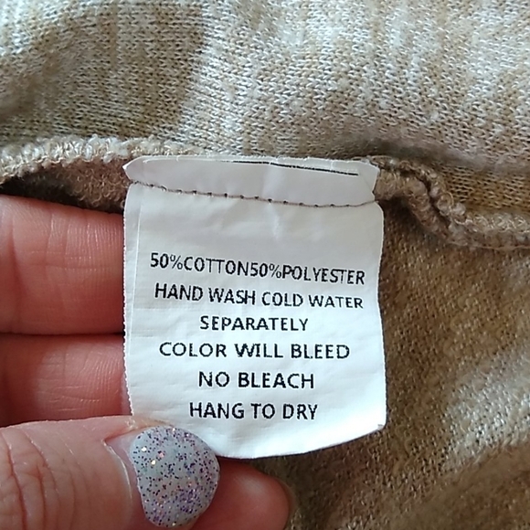 Cloudwalk Womens SZ Small Beige Asymmetric Zip Up Distressed Jacket / Cardigan - Picture 11 of 13